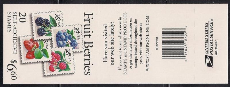 #3297B 33 cents Fruit Berries, Stamp mint OG NH VF