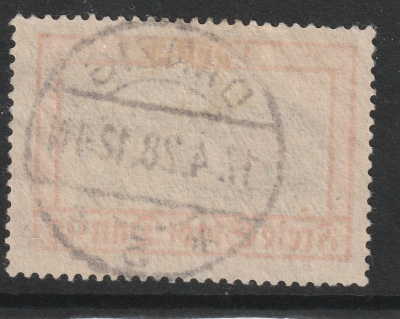 Danzig a good/fine used 1g black & orange from the 1924 series