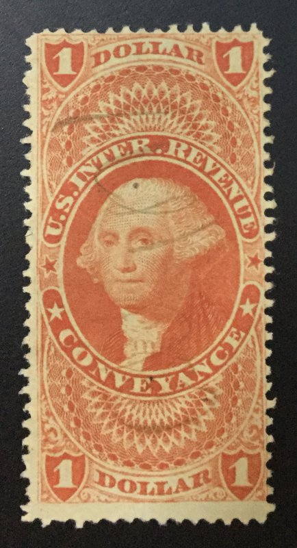 R66c  $1  Conveyance Red, Revenue Used