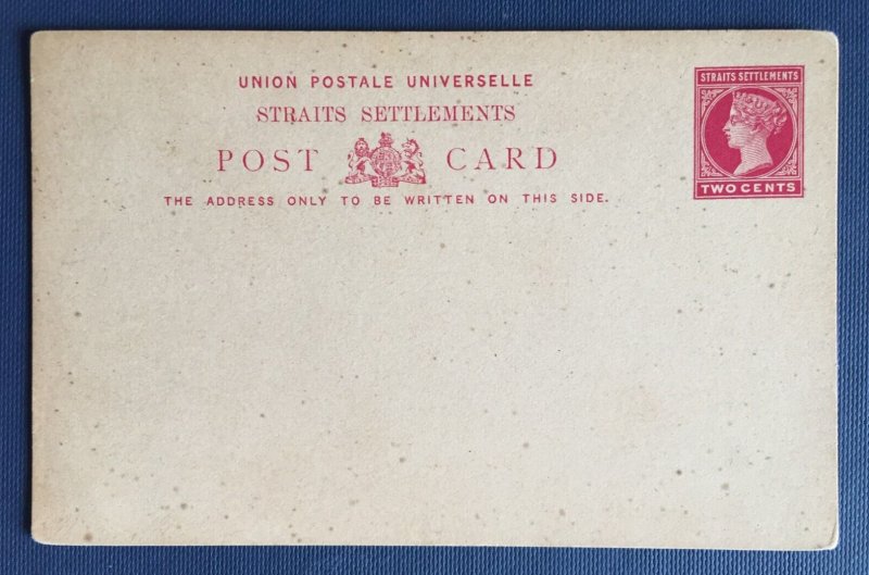 MALAYA STRAITS SETTLEMENTS QV UPU POST CARD 2c Unused ISC#P16 M4996#
