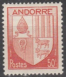 Andorra (Fr) #81 F-VF Unused   (S8227)