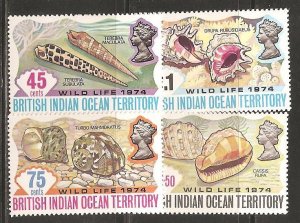 British Indian Ocean Territory SC  59-62 Mint, Never  Hinged