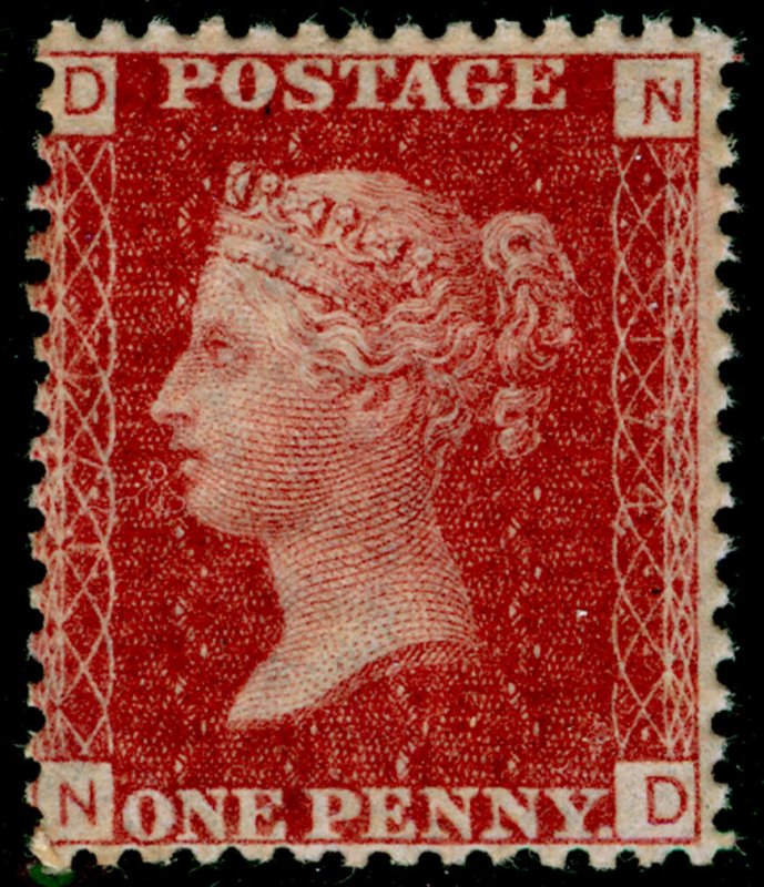 SG44, 1d lake-red plate 174, NH MINT. Cat £50. ND