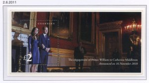 Guernsey 2011 Royal Wedding Mini Sheet SGMS1380 Unmounted Mint