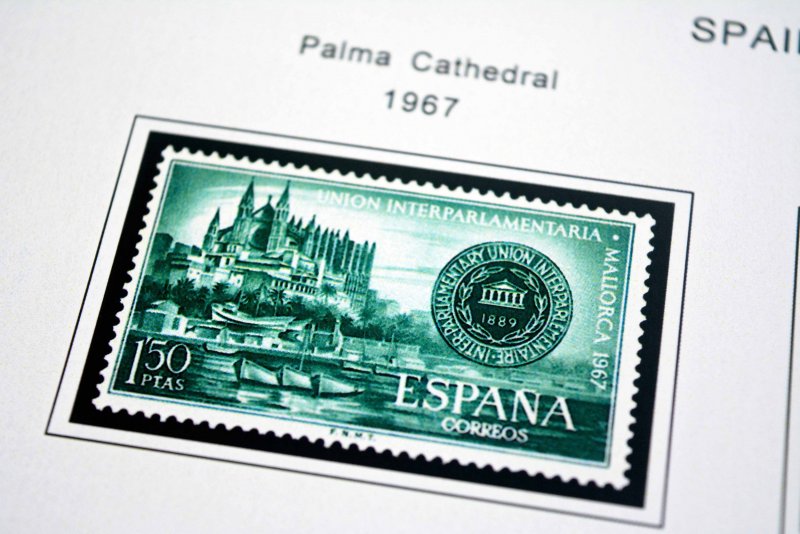 COLOR PRINTED SPAIN 1944-1975 STAMP ALBUM PAGES (100 illustrated pages)