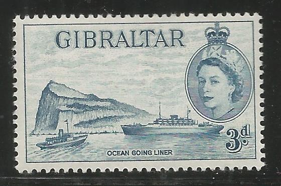 GIBRALTAR 137, MINT HINGED, OCEAN LINER