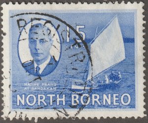 North Borneo, stamp, Scott#251,  used, hinged,  15 cents