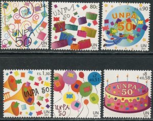 UNITED NATIONS Sc# NY 809-810 GE 377-378 VI 294-295 2001 UNPA Anniversary MNH