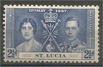 ST. LUCIA, 1937, MH 21/2p, Coronation Issue Scott 109