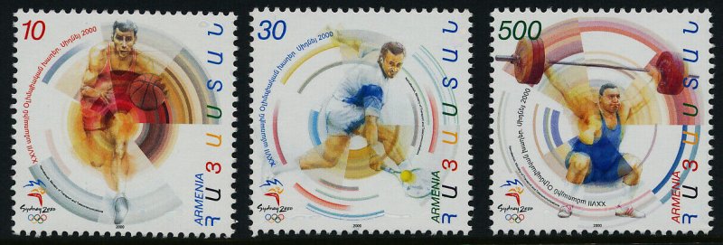 Armenia 613-5 MNH Summer Olympics, Basketball, tennis, Weightlifting
