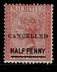 MAURITIUS QV SG79, ½d on 10d rose, M MINT.