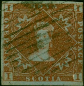 Nova Scotia 1851 1d Red-Brown SG1 Fine Used Example of this Early Classic