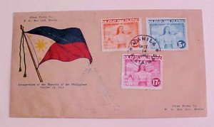 PHILIPPINES JAPAN 1943 SET FLAG CACHET