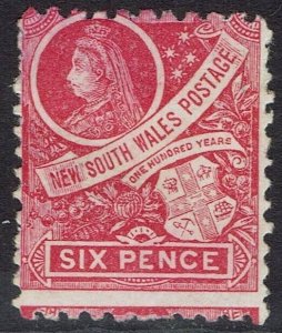 NEW SOUTH WALES 1888 QV CENTENARY 6D PERF 12