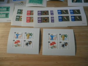 HUNGARY 1960-1980s VERY GOOD LOT SCARCE IMPERFORATED MINI SHEETS ALL PERFECT MNH