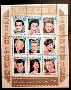 CUBA Sc 4194a NH MINISHEET OF 2001 - MOVIE STARS - (CT5)