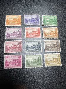 Norfolk Islands 1-12 Mint Hinged Set #1's of the World KSPhilatelics