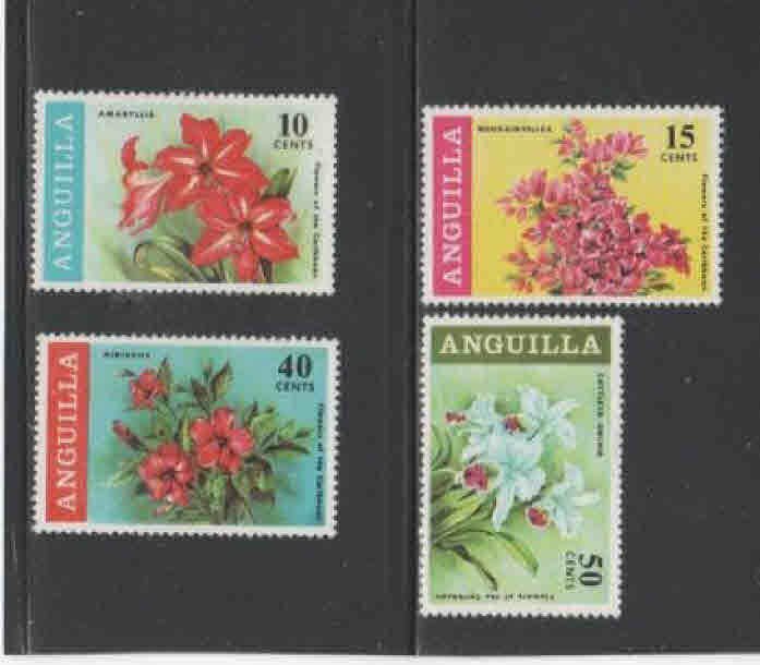 ANGUILLA #70-73  1969  FLOWERS   MINT VF LH  O.G