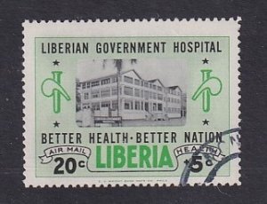 Liberia  #CB5  cancelled  1954  government hospital  20c + 5c