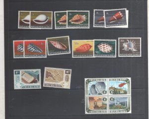 Papua New Guinea 11 Stamps 1968 shells Telecomunications Mint  You get 18 stamps