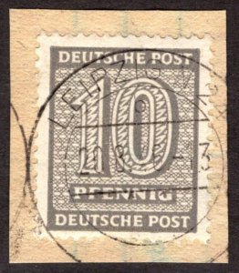 1945, Germany, West Saxony, 10pf, Used, Sc 14N6