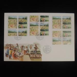 ZG-C695 UNITED NATIONS - Fdc, 1986, Agricoulture, Block Of 4 Cover