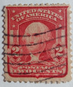 SCOTT #319 USED TWO CENT WASHINTON