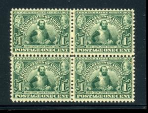 Scott #328 Jamestown Mint Block of 4 Stamps  NH  (Stock#328-Block 4)