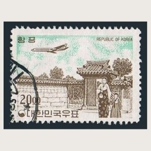 Korea South C29 unwmk, used. Michel 373. Air Post 1963. Tuksu Palace.