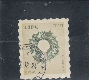 Estonia  Scott#  1043a  Used  (2024 Wreath)