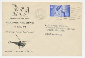 Cover / Postmark GB / UK 1948 Helicopter mail