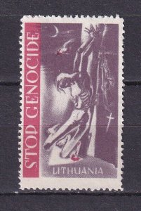 Lithuania Litauen Stop Genocide Souvenir Stamp USA Print Mint