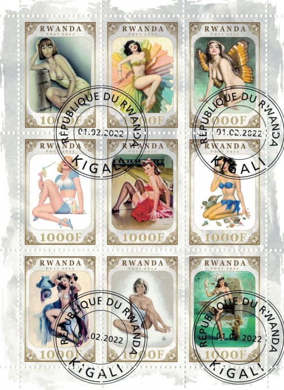 Pin-up girls, art, nudes (1) on 8 scans