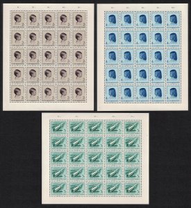 Luxembourg Prince Jean And Princess Josephine Full Sheets 1957 MNH