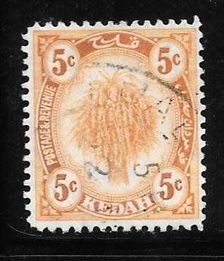 Malaya Kedah 30: 5c Rice Sheaf, used, F-VF