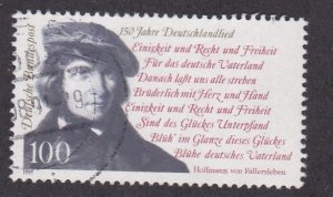 Germany # 1682, August von Fallersleben - Poet, Used, 1/2 Cat