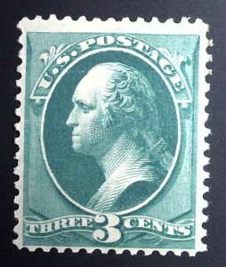 Scott #184 - F - 3c Green - Washington - OG HM - 1878