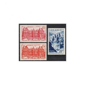 France 591-593,MNH.Michel 821-822,824. Views 1948.Luxembourg Palace,Conques.