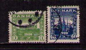 DENMARK Sc# 159 - 160 USED F Cathedral & Castle