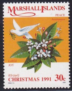 US 412 Trust Territories Marshall Islands NH VF Chrismas Peace Dove