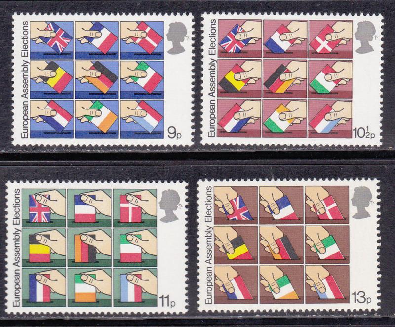 Great Britain # 859-862, Flags of European Community Mint NH