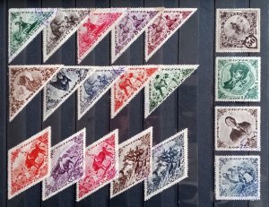 Touva 1930 lot with 19 stamps used and new as seen, look thoroughly scan