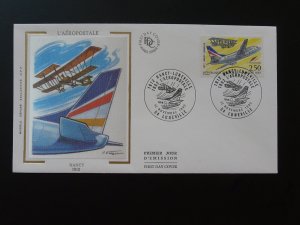 aviation Aeropostale FDC France 1992 (postmark Luneville - silk edition)