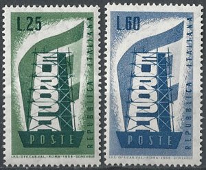 1956 Italia Europa Unita 2v. MNH Sass. 803/04