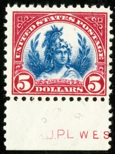 US Stamps # 513 MNH VF Rare Engravers Initials 