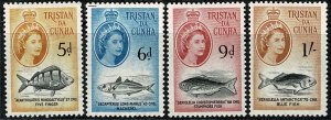 TRISTAN da CUNHA 1960 QE II PART SET MARINE LIFE UNUSED (MH) SG 35-8 Wmk.w12 VGC