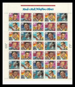 U.S. Sc. #2730 MNH Full Sheet Rock & Roll / Rhythm & Blues 1993 Elvis Holly 