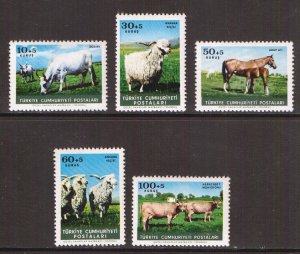 Turkey  #B98-B102   MNH  1964  animals