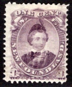 32, NSSC, Newfoundland, Canada, 1c, G/VG, MHOG, Prince of Wales, Postage Stamp