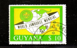 GUYANA #2012  1989  BOY SCOUTS JAMBOREE   MINT  VF NH  O.G    CTO